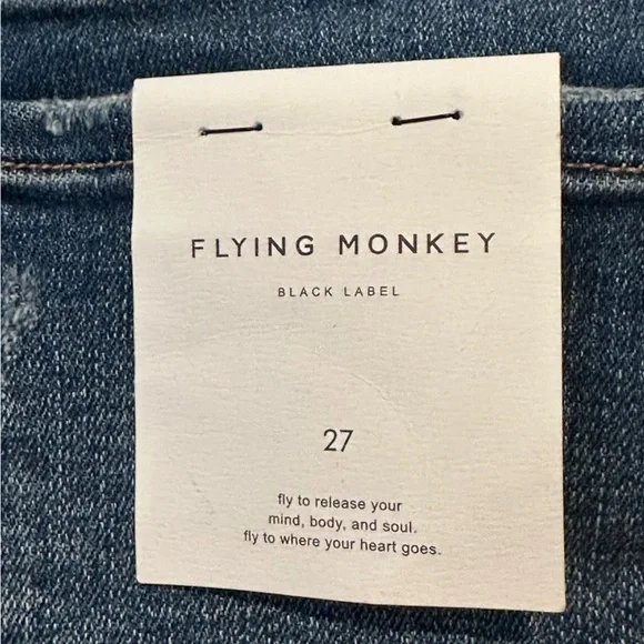 Flying Monkey Dark Blue Jean Shorts - Picture 7 of 9